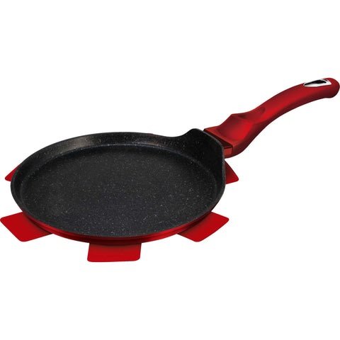 sartén para panqueques, utensilios de cocina, cocinar, sartén para panqueques de 25 cm, burdeos, rojo, RENEW, BH/1272N, BH/1272NPR