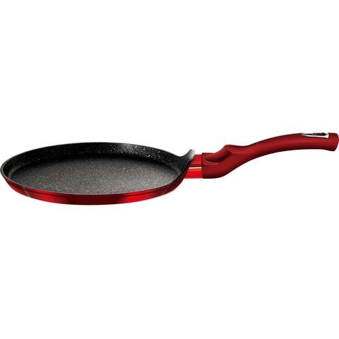 Sartén para panqueques, utensilios de cocina, cocinar, sartén para panqueques de 25 cm, burdeos/rojo, BH/1272NPR, BH/1272N