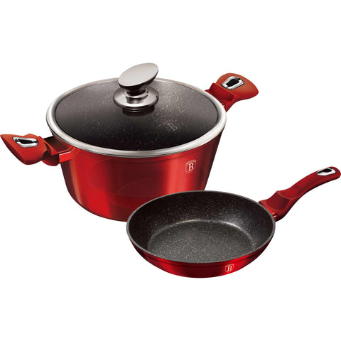  BH/1291N, Juego de utensilios de cocina de 3 piezas, Borgoña, Rojo, Juego de utensilios de cocina de 3 piezas, juego de utensilios de cocina, ollas y sartenes, juego de ollas y sartenes, juego, cocina, utensilios de cocina, Ollas y cacerolas