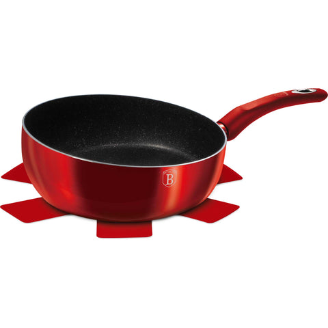 sartén, sartén abatible, sartén, utensilios de cocina, cocinar, sartén abatible de 26 cm, burdeos/rojo, RENEW, BH/1302N, BH/1302NPR