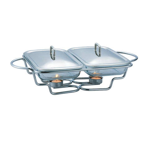  BH/1383,BH/8622,Calentador de alimentos rectangular 2x1,5L,Acero inoxidable,calentador de alimentos,calentador de alimentos doble,rectangular,Almacenamiento de alimentos