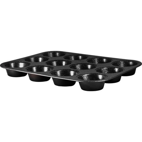 molde para muffins, muffins, utensilios para hornear, hornear, utensilios para hornear - molde para muffins de 12 tazas, negro, BH/1436