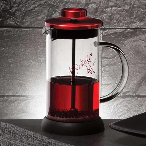 Cafetera de émbolo para café y té, prensa francesa, cafetera de émbolo para café y té, burdeos/rojo, BH/1496