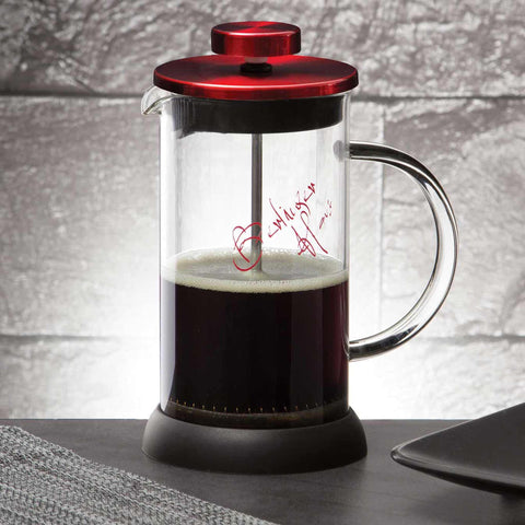 Cafetera de émbolo para café y té, prensa francesa, cafetera de émbolo para café y té, burdeos/rojo, BH/1496