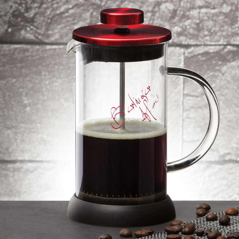  BH/1496, Cafetera de émbolo para café y té de 350 ml, color burdeos, rojo, cafetera de émbolo para café y té, cafetera de émbolo para café y té, prensa francesa, electrodomésticos de cocina, cafetera