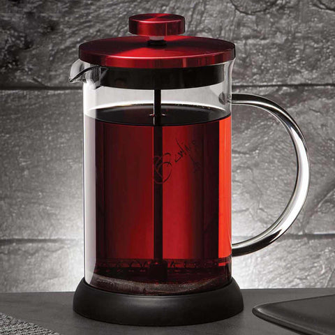  BH/1497, Cafetera de émbolo para café y té de 600 ml, color burdeos, rojo, cafetera de émbolo para café y té, cafetera de émbolo para café y té, prensa francesa, electrodomésticos de cocina, cafetera