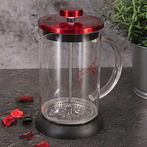  BH/1497, Cafetera de émbolo para café y té de 600 ml, color burdeos, rojo, cafetera de émbolo para café y té, cafetera de émbolo para café y té, prensa francesa, electrodomésticos de cocina, cafetera