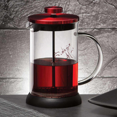  BH/1498, Cafetera de émbolo para café y té de 800 ml, color burdeos, rojo, cafetera de émbolo para café y té, cafetera de émbolo para café y té, prensa francesa, electrodomésticos de cocina, cafetera