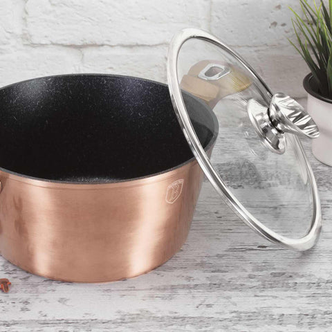  BH/1515N, BH/1515NN, Cacerola con tapa de 24 cm, Oro rosa, Cacerola de 24 cm, Cacerola, Olla, Cacerola con tapa, Batería de cocina, Cocina, Ollas y cazuelas