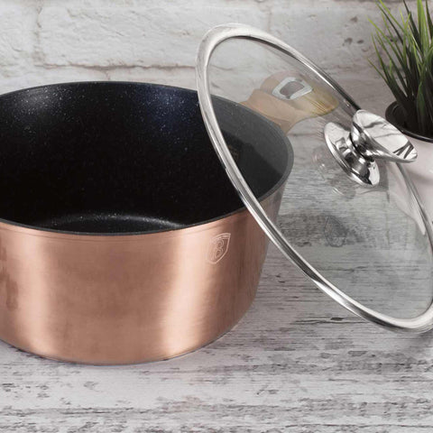 BH/1516N, BH/1516NN, Cacerola con tapa 28cm, Oro rosa, Cacerola 28 cm, Cacerola, Olla, Cacerola con tapa, Batería de cocina, Cocina, Ollas y cazuelas