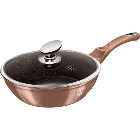 BH/1517N,BH/1517WM,Sartén honda con tapa 24cm,Oro rosa,Sartén honda 24 cm,Sartén,Sartén honda,Sartén honda con tapa,Sartén,Utensilios de cocina,Cocinar,Sartenes