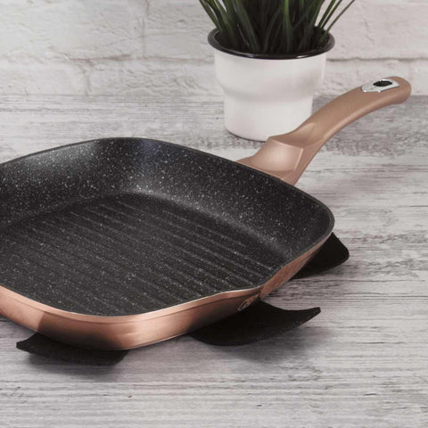  BH/1521N, BH/1521NPR, BH/1521WM, BH/1950, Sartén para parrilla de 28 cm, Oro rosa, Sartén para parrilla de 28 cm, Sartén, Sartén para freír, Sartén para parrilla, Batería de cocina, Cocina, Sartenes