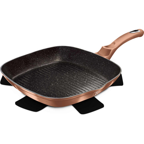 sartén, sartén para freír, sartén para parrilla, batería de cocina, cocinar, sartén para parrilla de 28 cm, oro rosa, RENEW, BH/1521N Si no tenemos de esto: BH/1950,BH/1521NPR