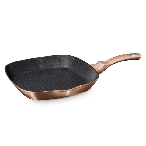  BH/1521WM,BH/1521N,BH/1521NPR,BH/1950, Sartén para parrilla de 28 cm, Oro rosa, Sartén para parrilla de 28 cm, Sartén, Sartén para freír, Sartén para parrilla, Utensilios de cocina, Cocina, Sartenes
