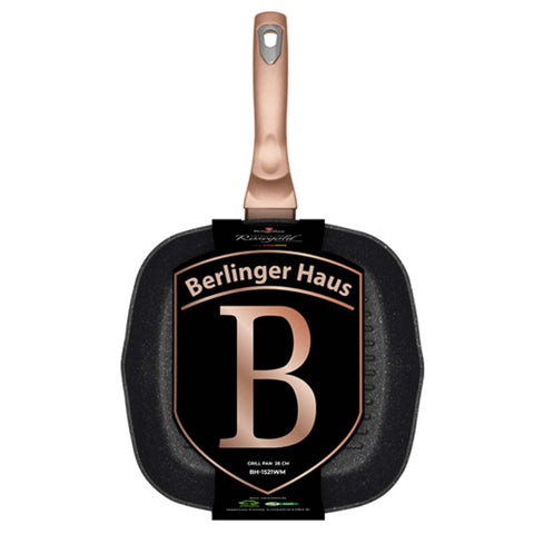  BH/1521WM,BH/1521N,BH/1521NPR,BH/1950, Sartén para parrilla de 28 cm, Oro rosa, Sartén para parrilla de 28 cm, Sartén, Sartén para freír, Sartén para parrilla, Utensilios de cocina, Cocina, Sartenes