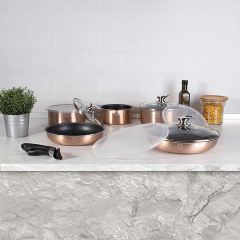  BH/1591, BH/1591N, juego de utensilios de cocina de 12 piezas, oro rosa, juego de utensilios de cocina de 12 piezas a., mango de clic, utensilios de cocina inteligentes, juego de utensilios de cocina, ollas y sartenes, juego de ollas y sartenes, juego, clic, cocina, utensilios de cocina, ollas y cazuelas
