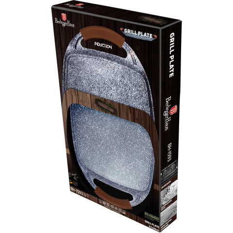  BH/1593, Parrilla de 47 cm, Madera, Gris, Parrilla, Parrilla, Mango de silicona