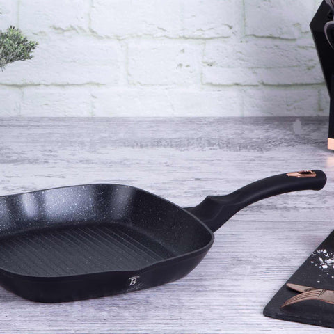  BH/1636N, BH/1636NPR, BH/1953, BH/8354, Sartén para parrilla de 28 cm, Negro, Oro rosa, Sartén para parrilla de 28 cm, Sartén, Sartén para freír, Sartén para parrilla, Utensilios de cocina, Cocina, Sartenes
