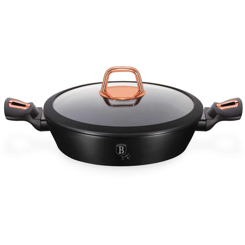  BH/1640N,BH/8356,Olla baja con tapa de 28 cm,Negro,Oro rosa,Olla baja de 28 cm,Olla baja,Olla baja con tapa,Olla,Utensilios de cocina,Cocina,Ollas y cazuelas