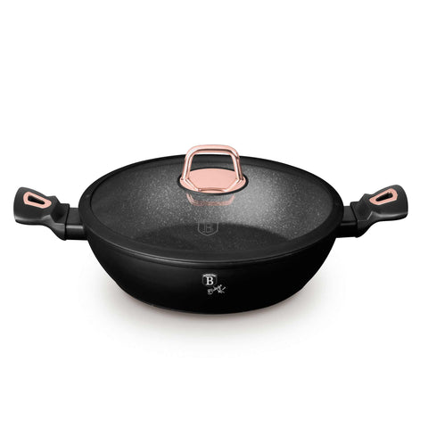  BH/1640N,BH/8356,Olla baja con tapa de 28 cm,Negro,Oro rosa,Olla baja de 28 cm,Olla baja,Olla baja con tapa,Olla,Utensilios de cocina,Cocina,Ollas y cazuelas