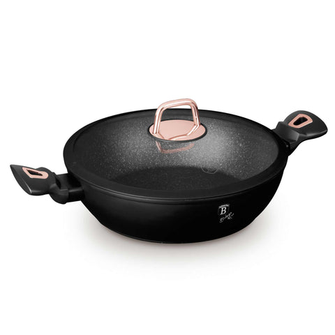  BH/1640N,BH/8356,Olla baja con tapa de 28 cm,Negro,Oro rosa,Olla baja de 28 cm,Olla baja,Olla baja con tapa,Olla,Utensilios de cocina,Cocina,Ollas y cazuelas