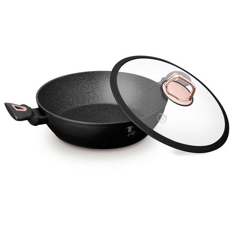  BH/1640N,BH/8356,Olla baja con tapa de 28 cm,Negro,Oro rosa,Olla baja de 28 cm,Olla baja,Olla baja con tapa,Olla,Utensilios de cocina,Cocina,Ollas y cazuelas