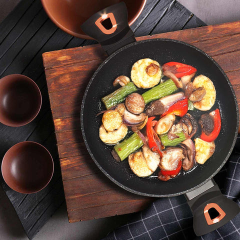  BH/1641N, BH/1641NW, BH/8357, Cacerola con tapa de 20 cm, Negro, Oro rosa, Cacerola de 20 cm, Cacerola, Olla, Cacerola con tapa, Batería de cocina, Cocina, Ollas y cazuelas