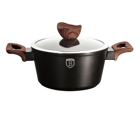  BH/1716, Cacerola con tapa 20cm, Palisandro, Negro, Cacerola 20 cm, Cacerola, Olla, Cacerola con tapa, Batería de cocina, Cocina, Ollas y cazuelas