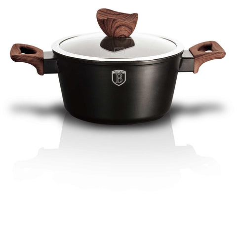  BH/1716, Cacerola con tapa 20cm, Palisandro, Negro, Cacerola 20 cm, Cacerola, Olla, Cacerola con tapa, Batería de cocina, Cocina, Ollas y cazuelas