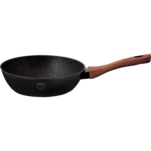  BH/1718, Sartén honda con tapa 24cm, palisandro, negro, sartén honda 24 cm, sartén, sartén honda, sartén honda con tapa, sartén, batería de cocina, cocinar