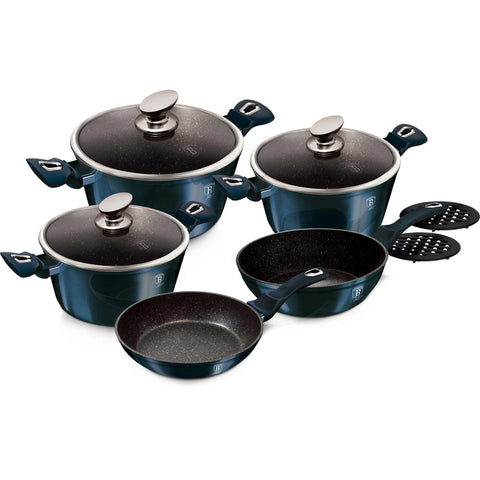  BH/1884,BH/7031,Juego de utensilios de cocina de 10 piezas,Aguamarina,Azul,Juego de utensilios de cocina de 10 piezas,Juego de utensilios de cocina,Ollas y sartenes,Juego de ollas y sartenes,Juego,Cocina,Utensilios de cocina,Ollas y cacerolas
