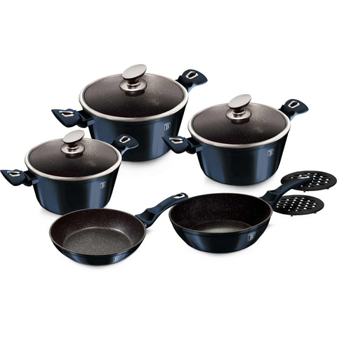  BH/1884,BH/7031,Juego de utensilios de cocina de 10 piezas,Aguamarina,Azul,Juego de utensilios de cocina de 10 piezas,Juego de utensilios de cocina,Ollas y sartenes,Juego de ollas y sartenes,Juego,Cocina,Utensilios de cocina,Ollas y cacerolas