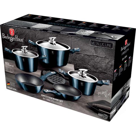  BH/1884,BH/7031,Juego de utensilios de cocina de 10 piezas,Aguamarina,Azul,Juego de utensilios de cocina de 10 piezas c.,Juego de utensilios de cocina,Ollas y sartenes,Juego de ollas y sartenes,Juego,Cocina,Utensilios de cocina,Ollas y cazuelas