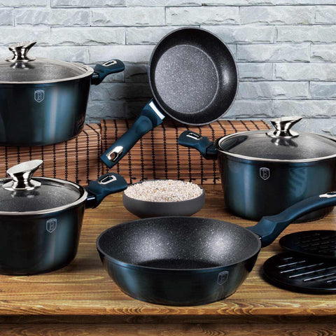  BH/1884,BH/7031,Juego de utensilios de cocina de 10 piezas,Aguamarina,Azul,Juego de utensilios de cocina de 10 piezas,Juego de utensilios de cocina,Ollas y sartenes,Juego de ollas y sartenes,Juego,Cocina,Utensilios de cocina,Ollas y cacerolas