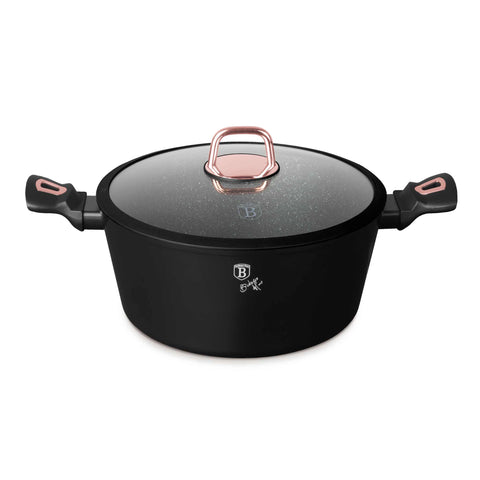  BH/1931N,BH/8359,Cacerola con tapa 28cm,Negro,Oro rosa,Cacerola 28 cm,Cacerola,Olla,Cacerola con tapa,Utensilios de cocina,Cocina,Ollas y cazuelas