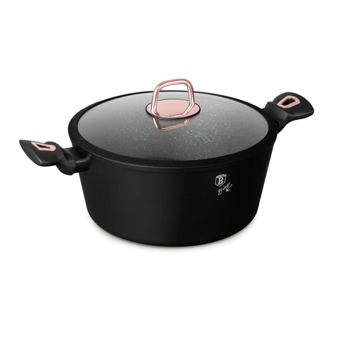  BH/1931N,BH/8359,Cacerola con tapa 28cm,Negro,Oro rosa,Cacerola 28 cm,Cacerola,Olla,Cacerola con tapa,Utensilios de cocina,Cocina,Ollas y cazuelas