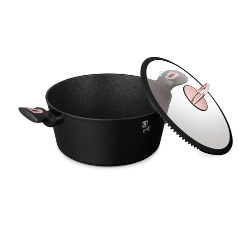  BH/1931N,BH/8359,Cacerola con tapa 28cm,Negro,Oro rosa,Cacerola 28 cm,Cacerola,Olla,Cacerola con tapa,Utensilios de cocina,Cocina,Ollas y cazuelas