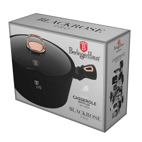  BH/1931N,BH/8359,Cacerola con tapa 28cm,Negro,Oro rosa,Cacerola 28 cm,Cacerola,Olla,Cacerola con tapa,Utensilios de cocina,Cocina,Ollas y cazuelas