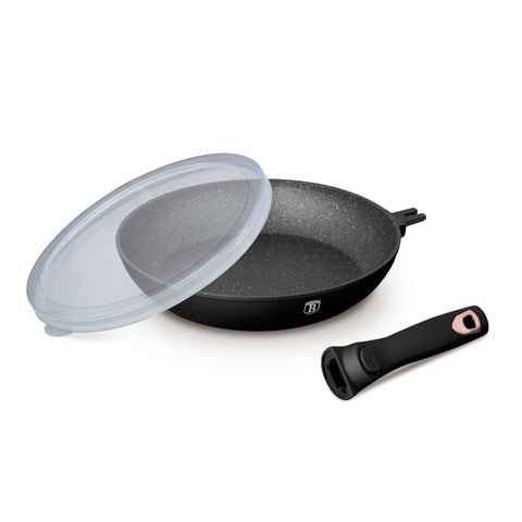  BH/1952, BH/1952NO-6, BH/1635N, Sartén de 28 cm con mango desmontable, Negro, Oro rosa, Sartén de 28 cm, Mango desmontable, Batería de cocina inteligente, Sartén, Batería de cocina, Cocina, Sartenes, Sartén con mango desmontable