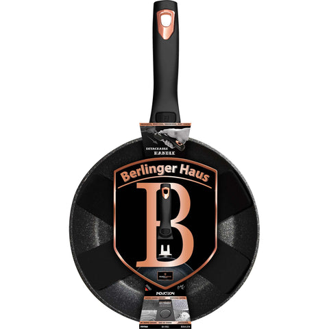  BH/1952, BH/1952NO-6, BH/1635N, Sartén de 28 cm con mango desmontable, Negro, Oro rosa, Sartén de 28 cm, Mango desmontable, Batería de cocina inteligente, Sartén, Batería de cocina, Cocina, Sartenes, Sartén con mango desmontable