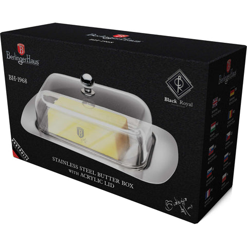  BH/1968, Mantequera con tapa de acrílico, Acero inoxidable, Mantequera, Vajilla, Otros