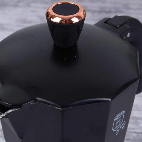  BH/1973, BH/8560, BH/8560N, Cafetera de 3 tazas, Negra, Oro rosa, Cafetera, Cafetera italiana, Cafetera italiana express, Electrodomésticos de cocina