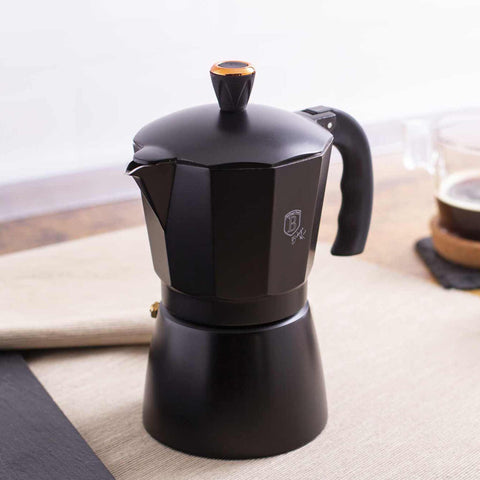  BH/1973, BH/8560, BH/8560N, Cafetera de 3 tazas, Negra, Oro rosa, Cafetera, Cafetera italiana, Cafetera italiana express, Electrodomésticos de cocina