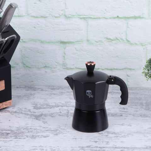  BH/1973, BH/8560, BH/8560N, Cafetera de 3 tazas, Negra, Oro rosa, Cafetera, Cafetera italiana, Cafetera italiana express, Electrodomésticos de cocina