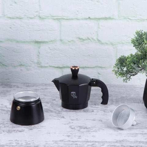  BH/1973, BH/8560, BH/8560N, Cafetera de 3 tazas, Negra, Oro rosa, Cafetera, Cafetera italiana, Cafetera italiana express, Electrodomésticos de cocina