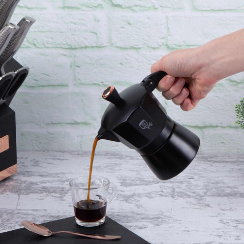  BH/1973, BH/8560, BH/8560N, Cafetera de 3 tazas, Negra, Oro rosa, Cafetera, Cafetera italiana, Cafetera italiana express, Electrodomésticos de cocina