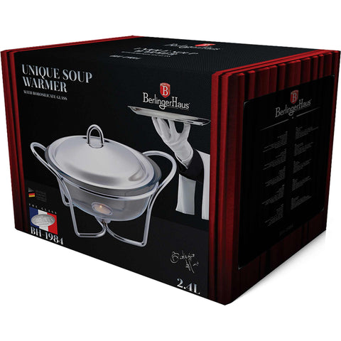 BH/1984,LP,KL,021, Calentador de sopa 2,4L,Acero inoxidable,calentador de alimentos,calentador de sopa,Almacenamiento de alimentos