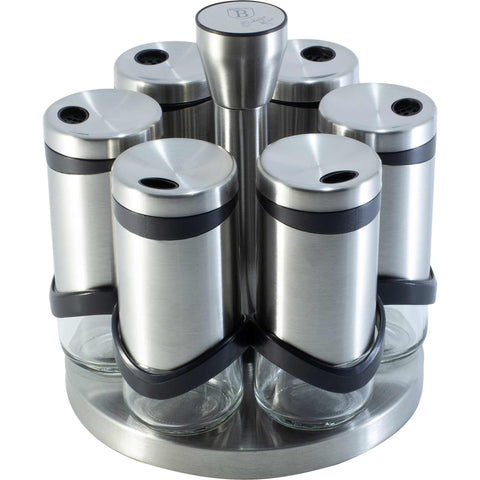  BH/1991, juego de 7 especieros, acero inoxidable, juego de 7 especieros, salero y pimentero, especiero, utensilios de cocina, otros