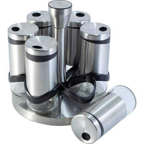  BH/1991, juego de 7 especieros, acero inoxidable, juego de 7 especieros, salero y pimentero, especiero, utensilios de cocina, otros