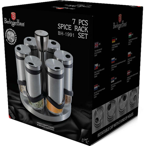  BH/1991, juego de 7 especieros, acero inoxidable, juego de 7 especieros, salero y pimentero, especiero, utensilios de cocina, otros